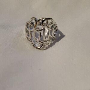 Silver Heart Filigree Ring - Women's Silver Heart Ring